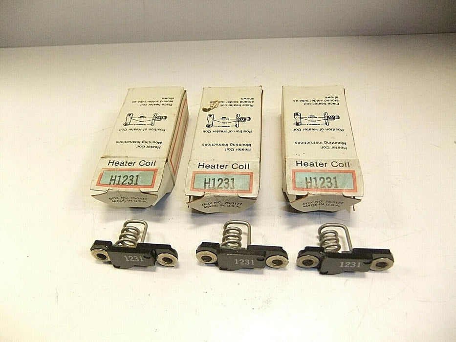 3 Cutler-Hammer Overload Thermal Unit Heater Coils H1231