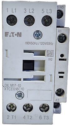 Eaton DILM17-10 XTCE018C10A 18A Non-Reversing Contactor with 110/120V Coil