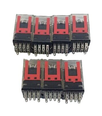 Omron MY4 110/120 VAC 14-Pin Relays - Lot of 7