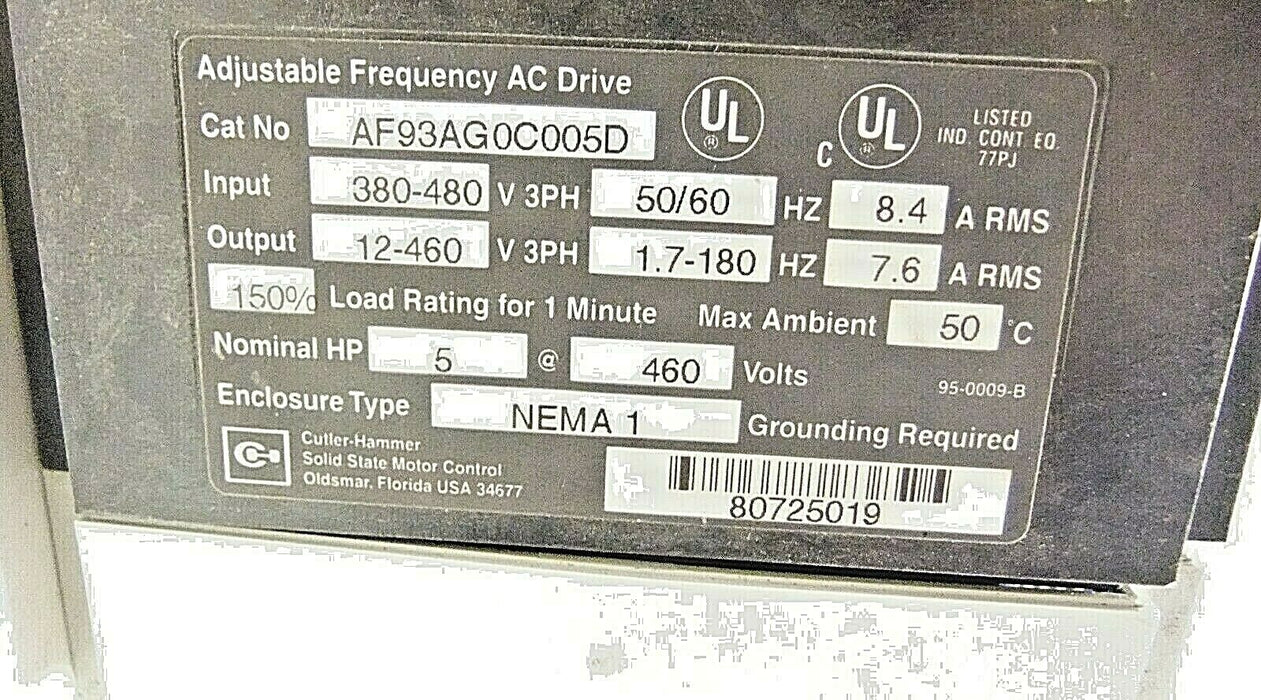 Cutler-Hammer AF93AG0C005D Drive