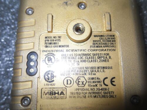 1 INDUSTRIAL SCIENTIFIC 1810-4133 PERMISSIBLE SINGLE-GAS MONITOR