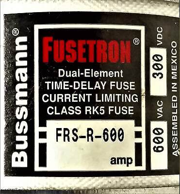 Bussmann FRS-R-600 FUSETRON 600 A Class RK5 Time-Delay Current-Limiting Fuse