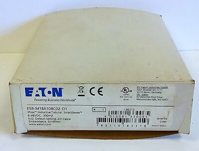 Eaton E59-M18A108C02-D1 6-48 V DC Inductive Proximity Sensor