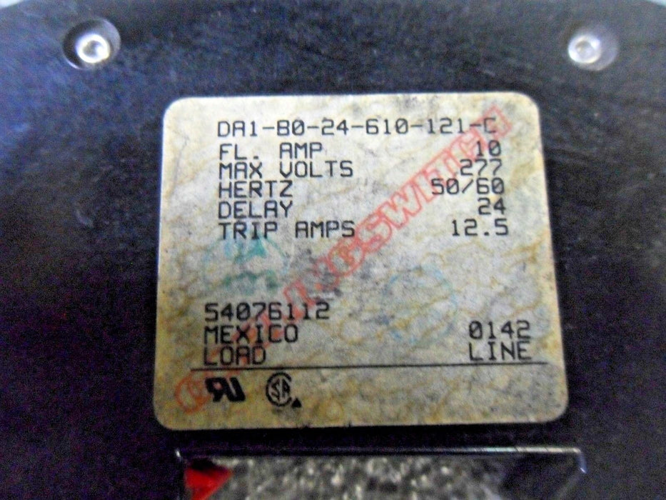 CARLING SWITCH DA1-B0-24-610-121-C 10A 1 POLE CIRCUIT BREAKER