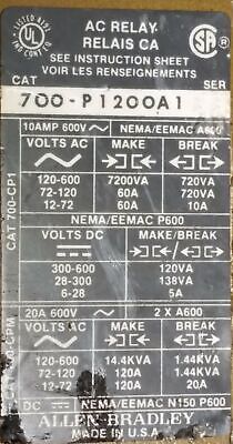 Allen-Bradley 700P-A1200A1 Control Relay