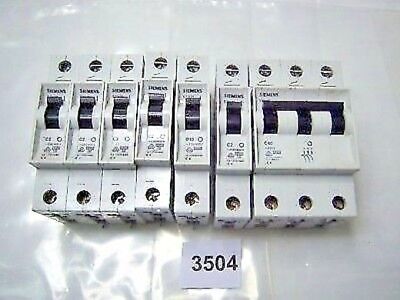 Lot of 7 Siemens Circuit Breakers 5SX23 5SX 21