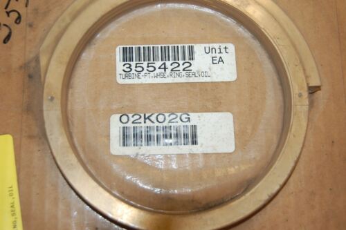 Westinghouse IL 1250 2884 IT 10 FIG 2 Oil Seal Ring 5-7/16" ID 5/8" THK Brass 5