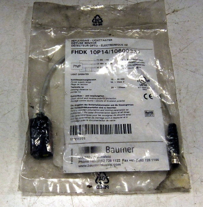 Baumer Diffuse Sensor FHDK 10P14/10600321