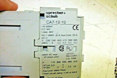 Sprecher + Schuh CA7-12-10 Contactor