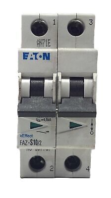 Eaton FAZ-S10/2 10 A 2 P Din Rail Mount Miniature Circuit Breaker