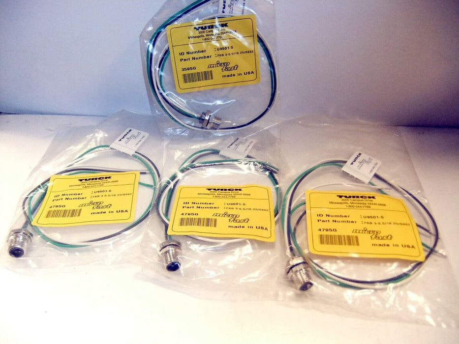 4 Turck Mini Fast Cordsets U9501-5