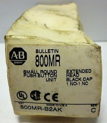 Allen-Bradley 800MR-B2AK Round Black Pushbutton