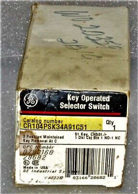 GE Selector Switch CR104PSK34A91C51