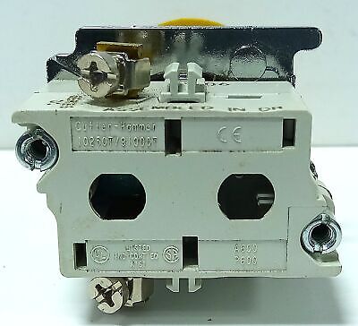 Cutler-Hammer 10250T124 Yellow Momentary Jumbo Pushbutton Switch