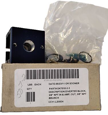 Parker DK7510-3-3 3/8" NPT Pneumatic Diverter Block Kit