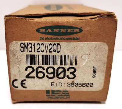 Banner Engineering SM312CV2QD 26903 10-30 V DC Photoelectric Proximity Sensor