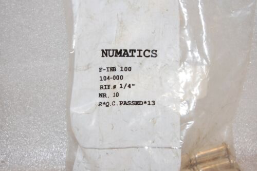 Numatics F-INB 100 104-000 Straight Tube Union Lot of 10