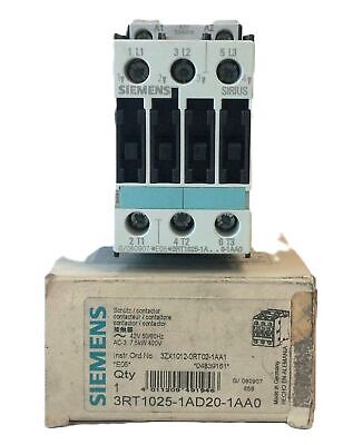 Siemens 3RT1025-1AD20-1AA0 42 V AC Coil 17 A 3 P Size 0 Contactor