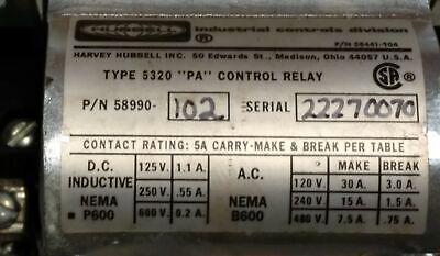 Hubbell HC58990-102 Relay