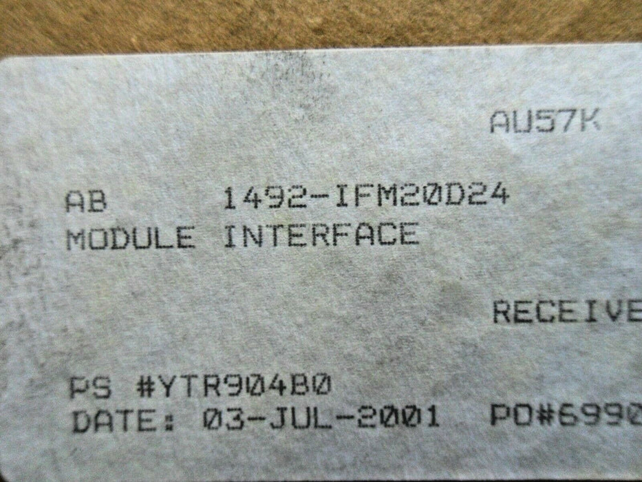 1 Allen-Bradley 1492-IFM20D24 20-POINT DIGITAL IFM