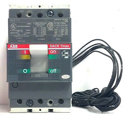 ABB T1NQ060TLA 60 A 3 P SACE TMAX T1N Thermal Magnetic Circuit Breaker