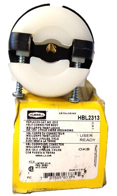Hubbell HBL2313 TWIST-LOCK NEMA L5-20R 125 V AC 20 A 2 Pole 3 Wire Female Plug
