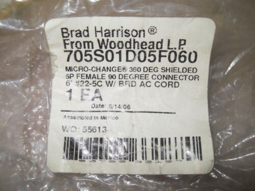 1 Brad Harrison 705S01D05F060 Micro-Change Cordset