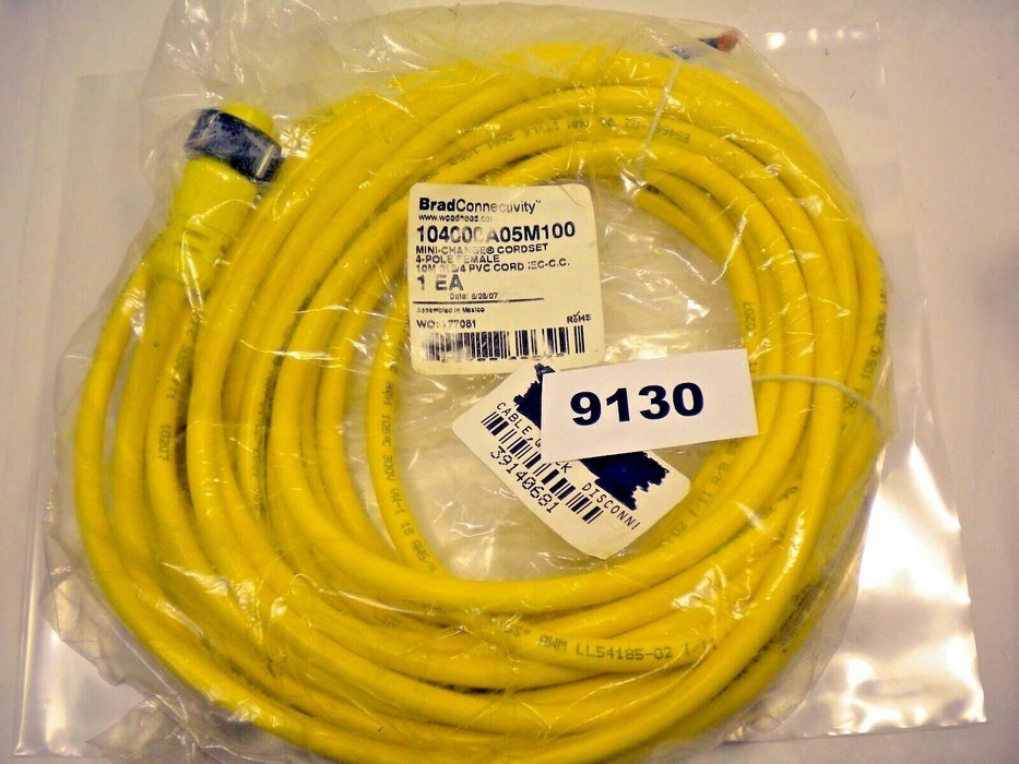 Woodhead 4P 10M PVC Cable 104000A05M100