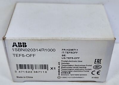 ABB 1SBN020314R1000 TEF5-OFF Delay Off Frontal Electronic Timer