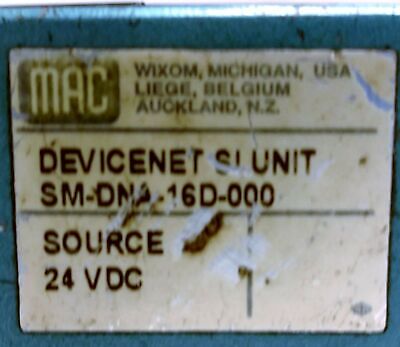 MAC SM-DNA-16D-000 Devicenet Interface with Junction Box and Manifold