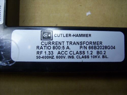 Cutler-Hammer Current Transformer 66B2028G04