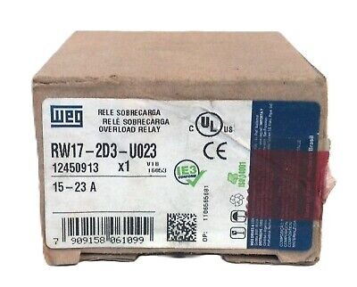 WEG RW17-2D3-U023 15-23 A Bi-Metallic Electric Thermal Overload Relay