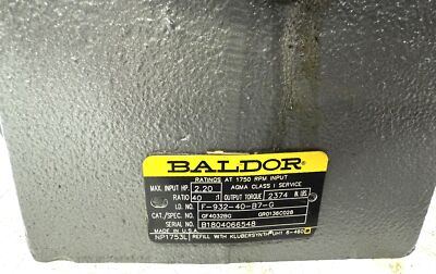 Baldor GF4032BG F-932-40-B7-G 40:1 Right Angle Gear Reducer