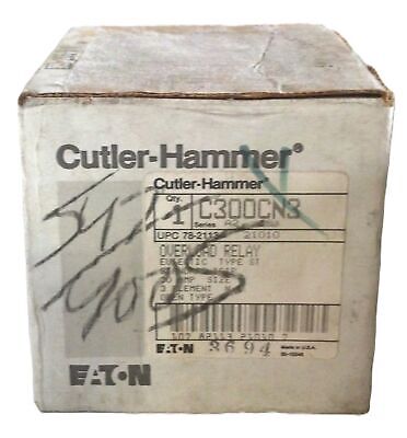 Cutler-Hammer C300CN3 Series A2 Eutectic Overload Relay 30 A Size 1