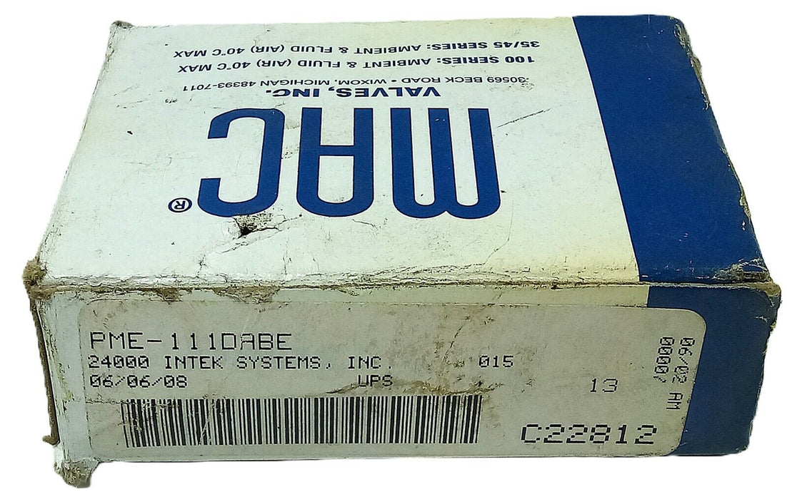 MAC Valves PME-111DABE 110/120 V AC 25-150 psi Solenoid Valve