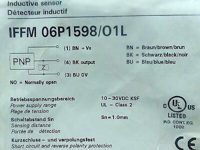 Baumer Electric IFFM-06P1598/01L 10-30 V DC Inductive Proximity Sensor