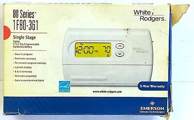 White Rodgers 1F80-361 80 Series 5-1-1 Day Single Stage Programmable Thermostat