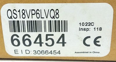 Banner Engineering QS18VP6LVQ8 66454 10-30 V DC Solid State Photoelectric Sensor