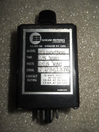 1 SYRACUSE ELECTRONICS TER00305 TIME DELAY RELAY