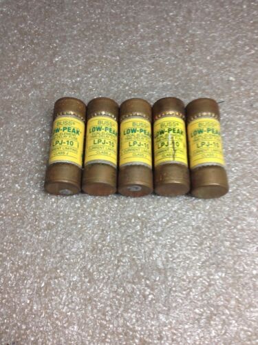 5 Bussmann Buss LPJ-10 Fuses