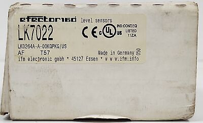 IFM EfectorLK0264A-A-00KQPKG/US-LK7022 Continuous Level Sensor