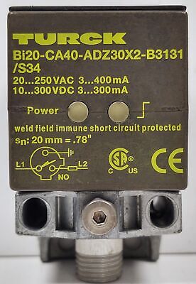 Turck BI20-CA40-ADZ30X2-B3131/S34 Weld Field Immune Proximity Sensor