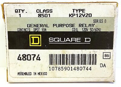 Square D 8501KP12V20 120 V AC 50/60 Hz General Purpose Relay