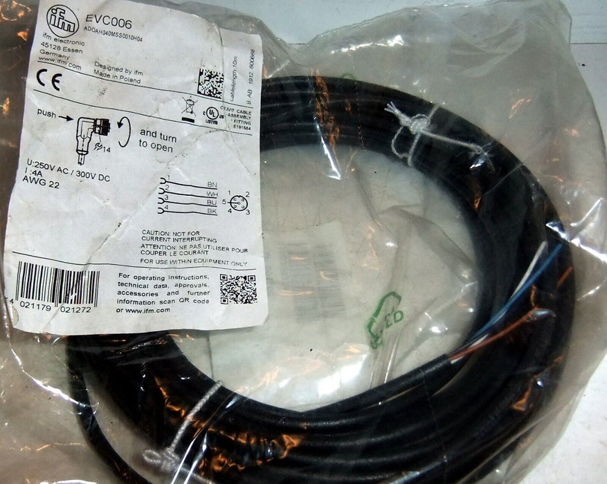 IFM EVC006 - ADOAH040MSS0010H04 Connector Cable