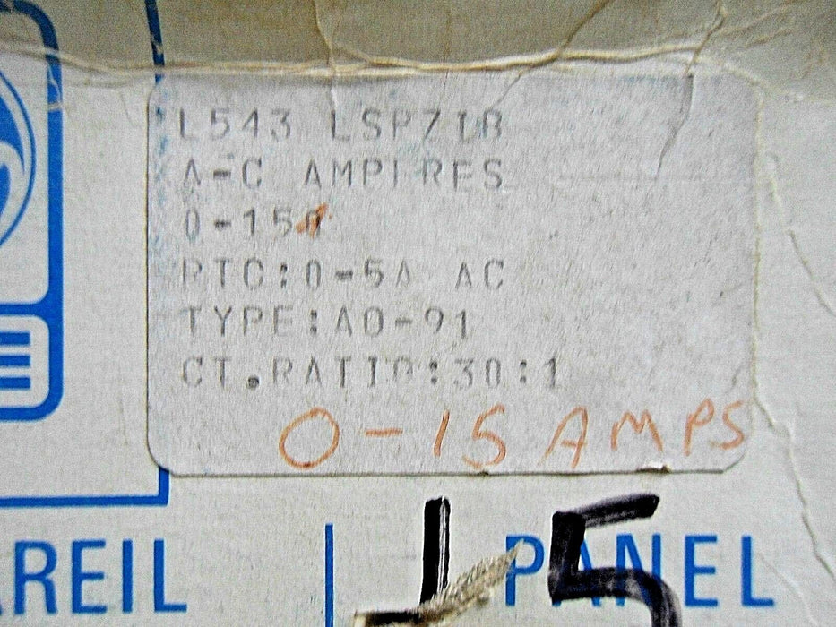 GE L543 LSPZIB Panel Meter