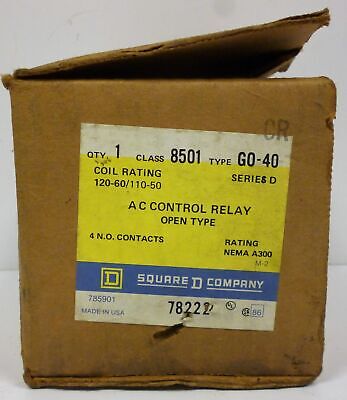 Square D 8501-G040 AC Control Relay