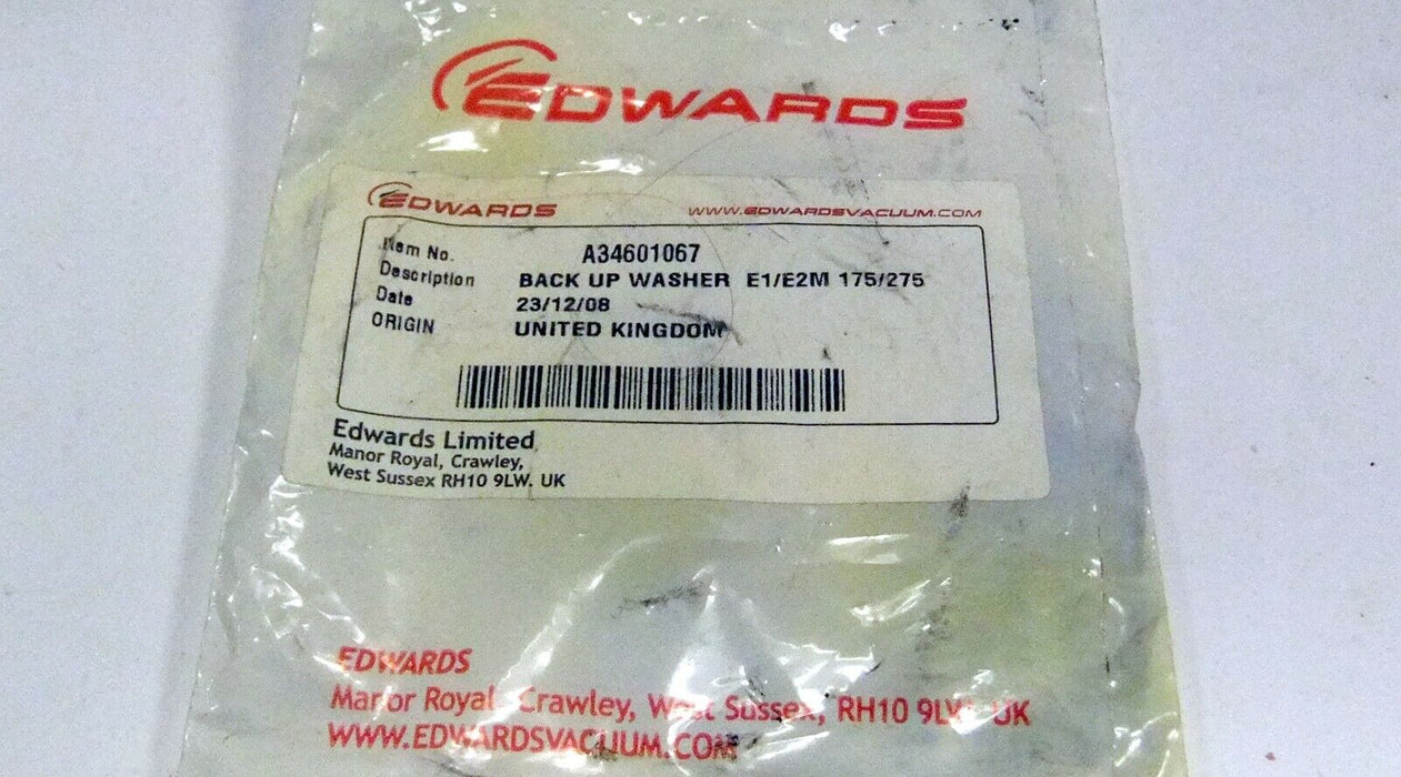 Edwards Back up Washer E1/E2M A34601067