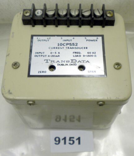 TransData 10CP552 Current 1 Element 4-20mA Output Transducer