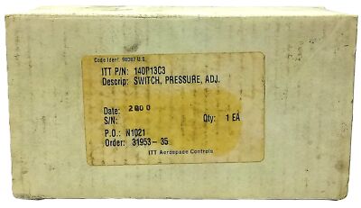 ITT 140P13C3 Neo-Dyn Aerospace Adjustable Pressure Switch