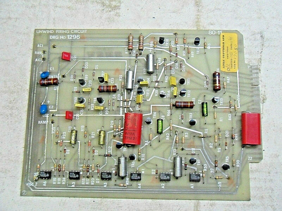 Ashe Controls 8011 Unwind Firing Circuit Board